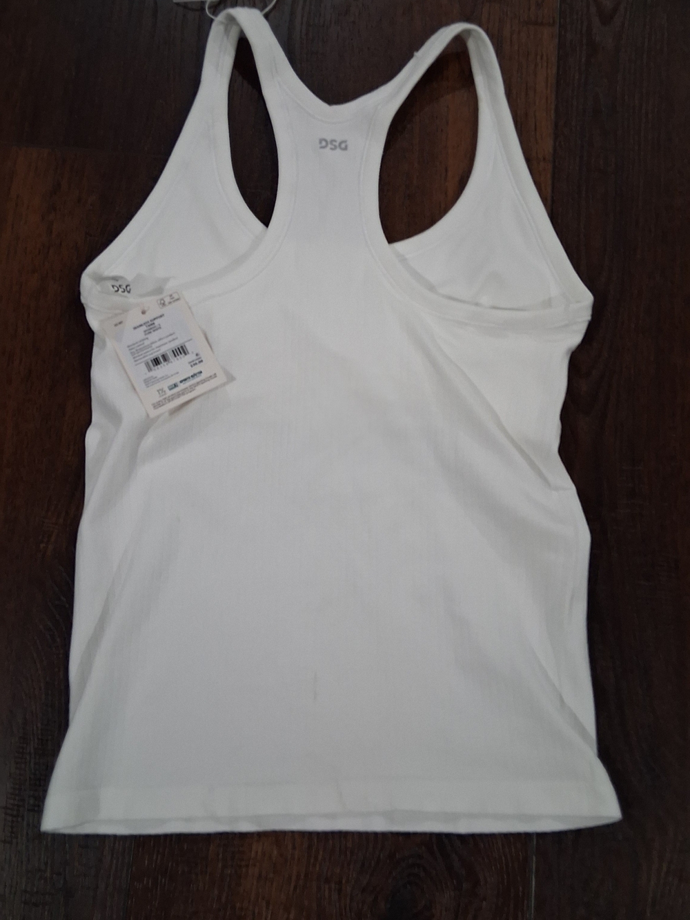 DSG White Racerback Tank - Picture 2 of 3